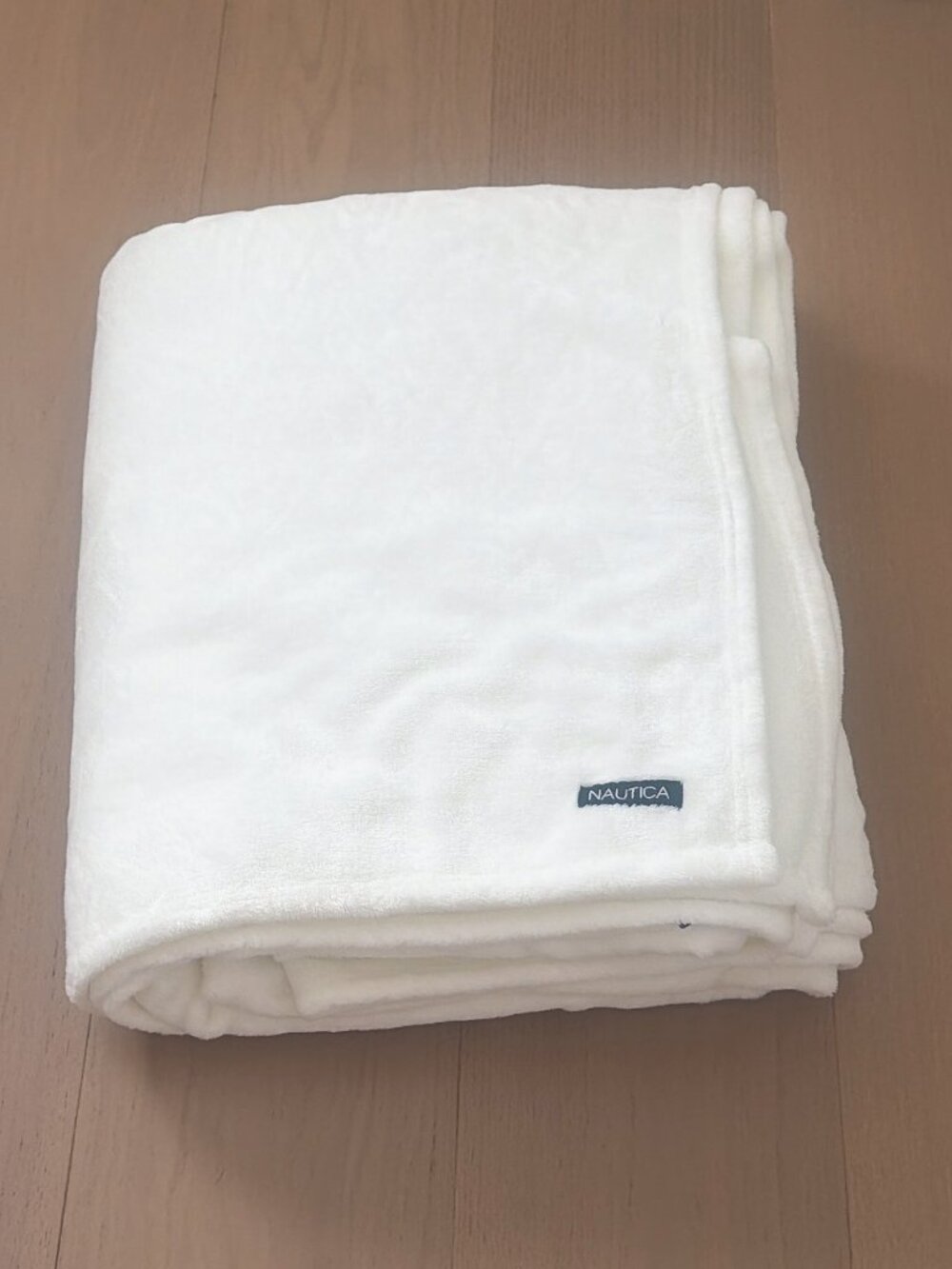 Nautica Solid Ultra Soft Plush Fleece Blanket, King, white